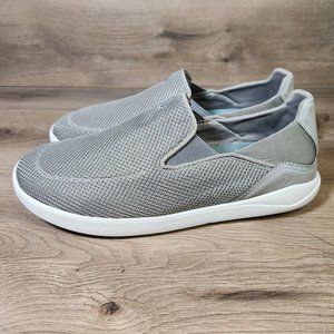 Olukai Mens Nohea Mesh Gray Mesh Casual Loafers Shoes Size 10